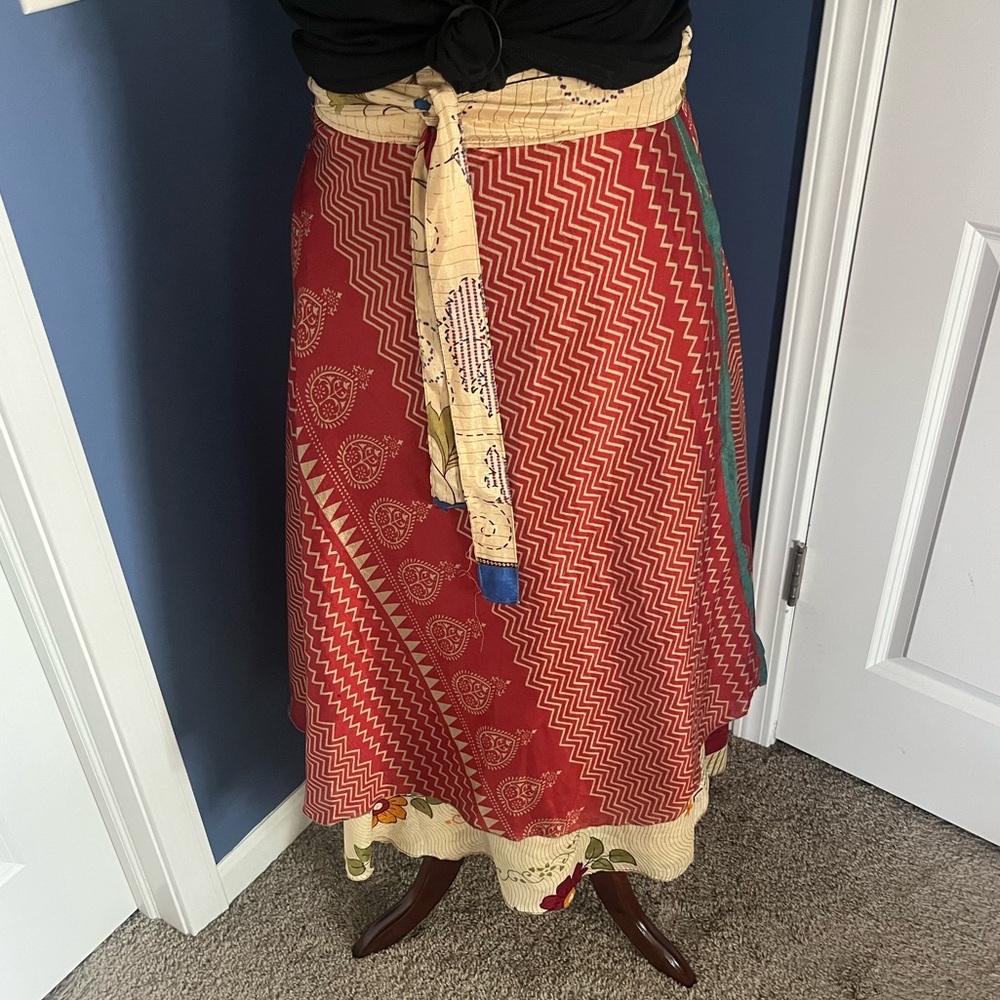 Darn Good Yarn Reversible Sari Wrap Skirt